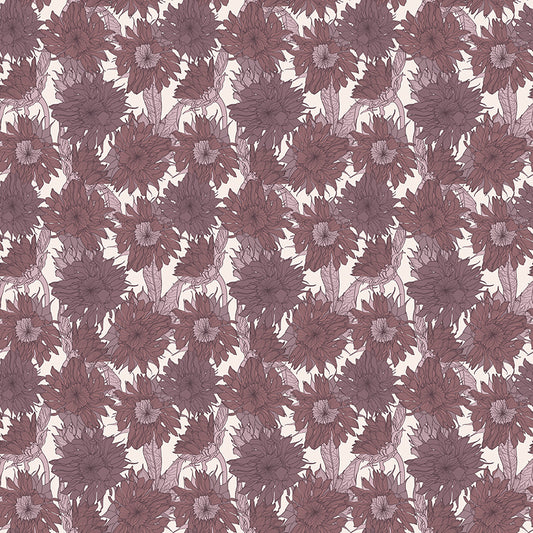Evening on the Prairie Sunflower Grape Fabric by Modern Prairie | Riley Blake