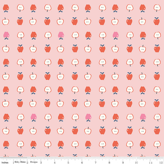 Cotton Nook Apple Fabric Pink by Mini Kim | Riley Blake Designs