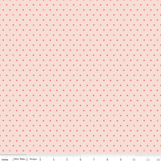 Cotton Nook Dots Blush Fabric by Minki Kim | Riley Blake