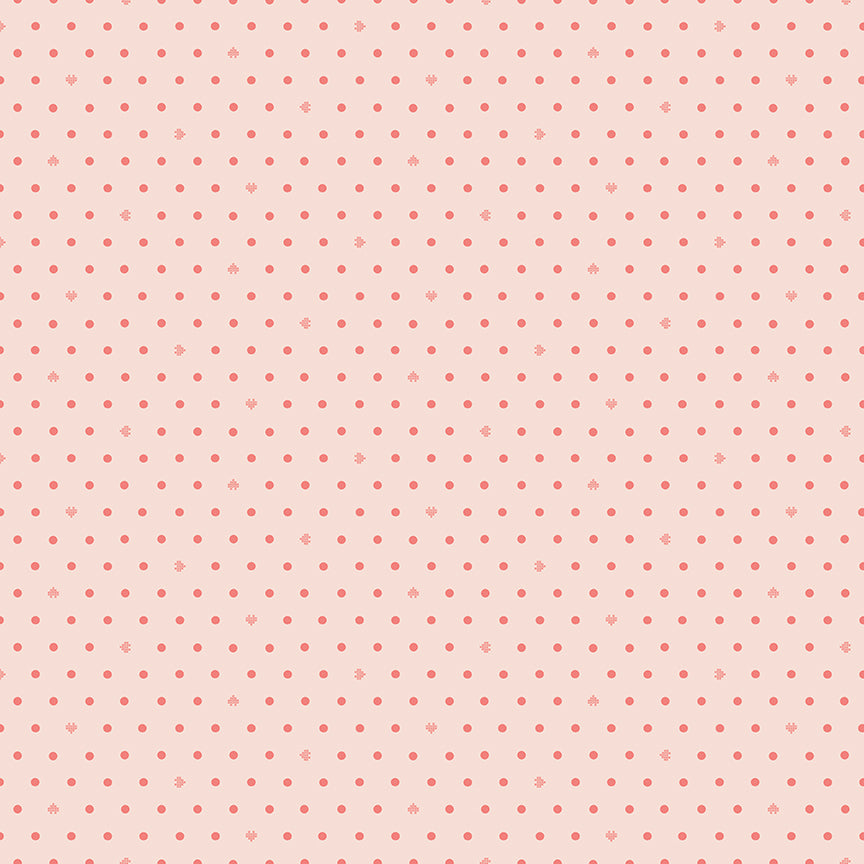 Cotton Nook Dots Blush Fabric by Minki Kim | Riley Blake